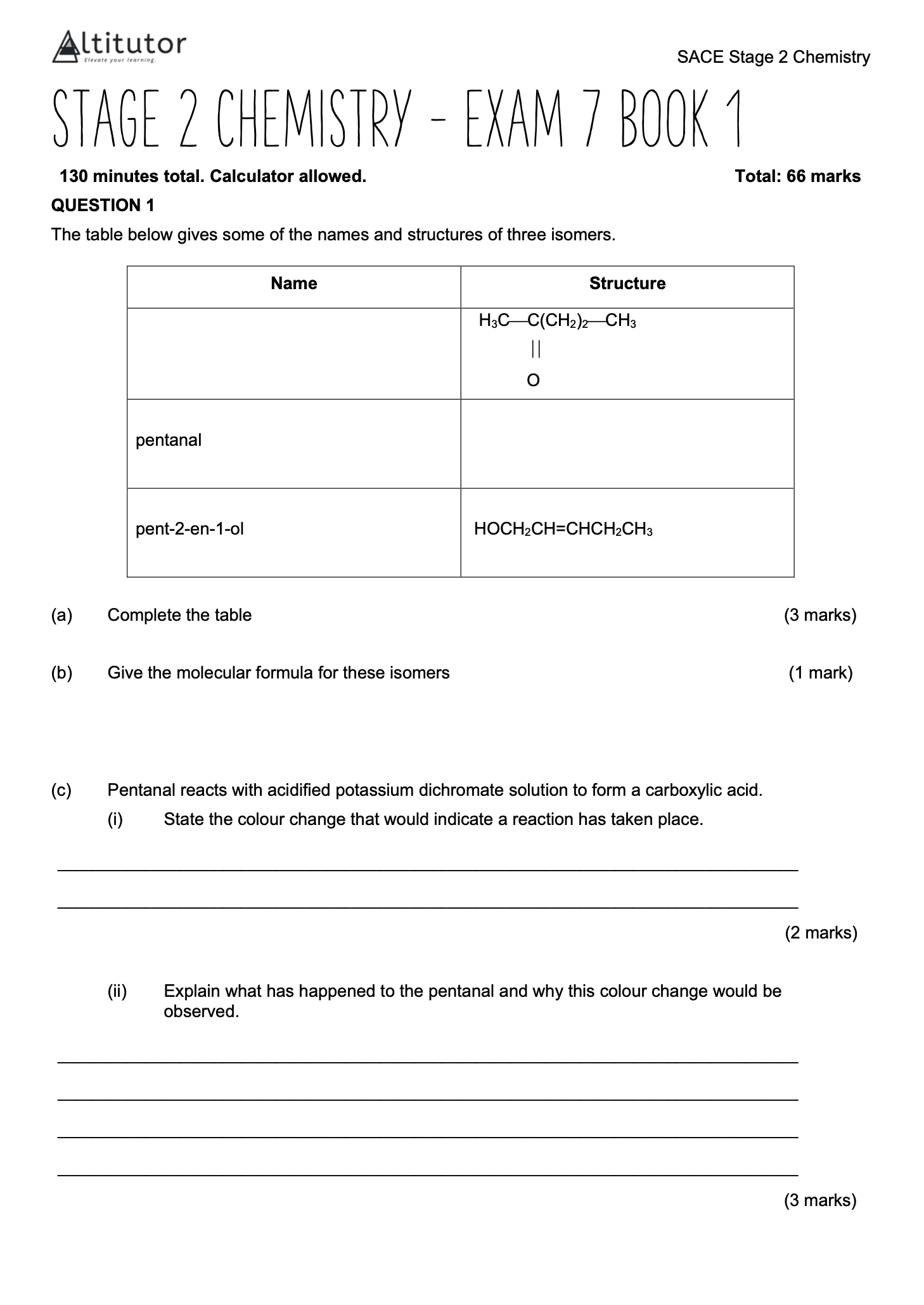Sample Altitutor learning resources
