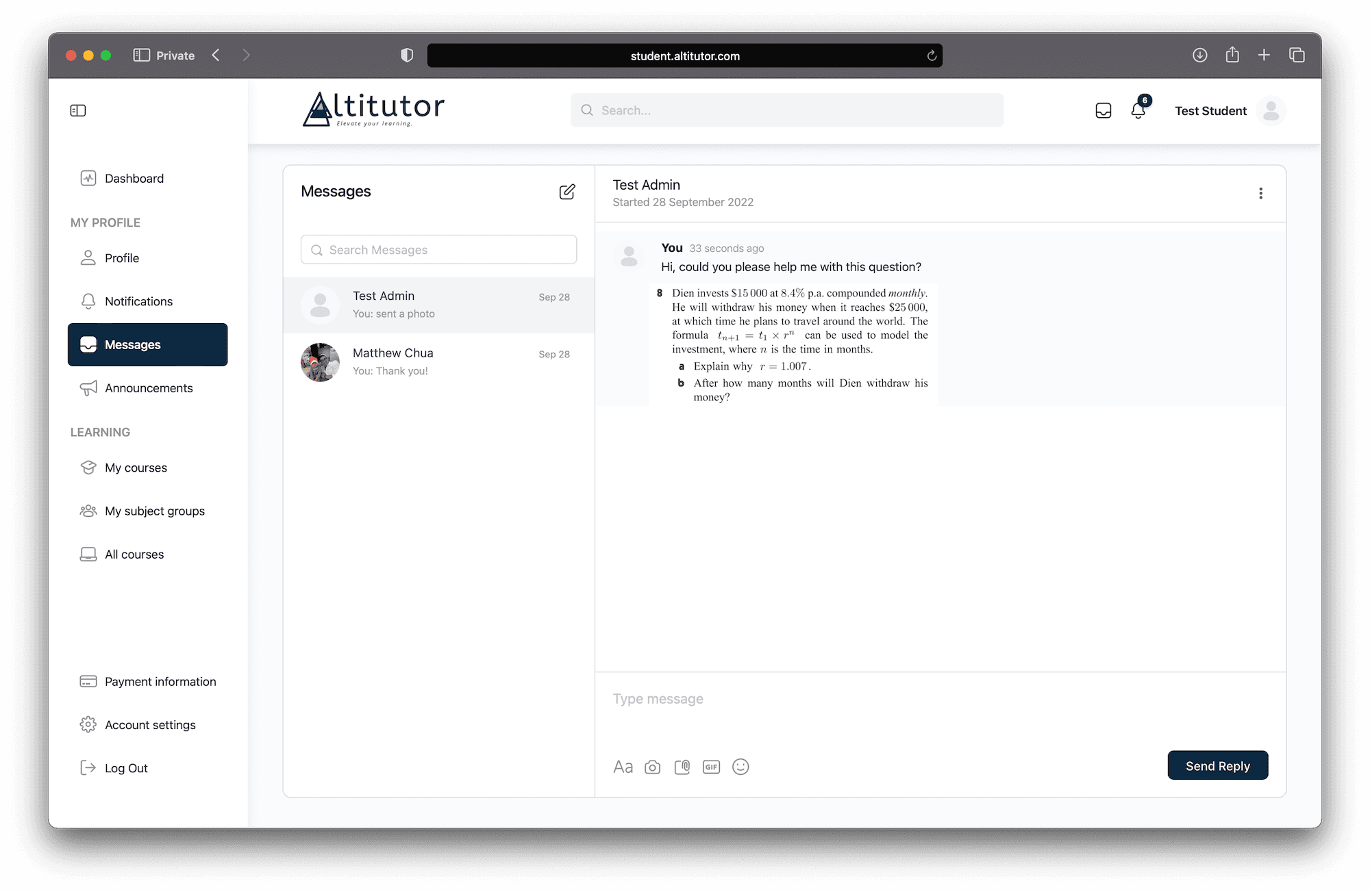 At-home support from tutors