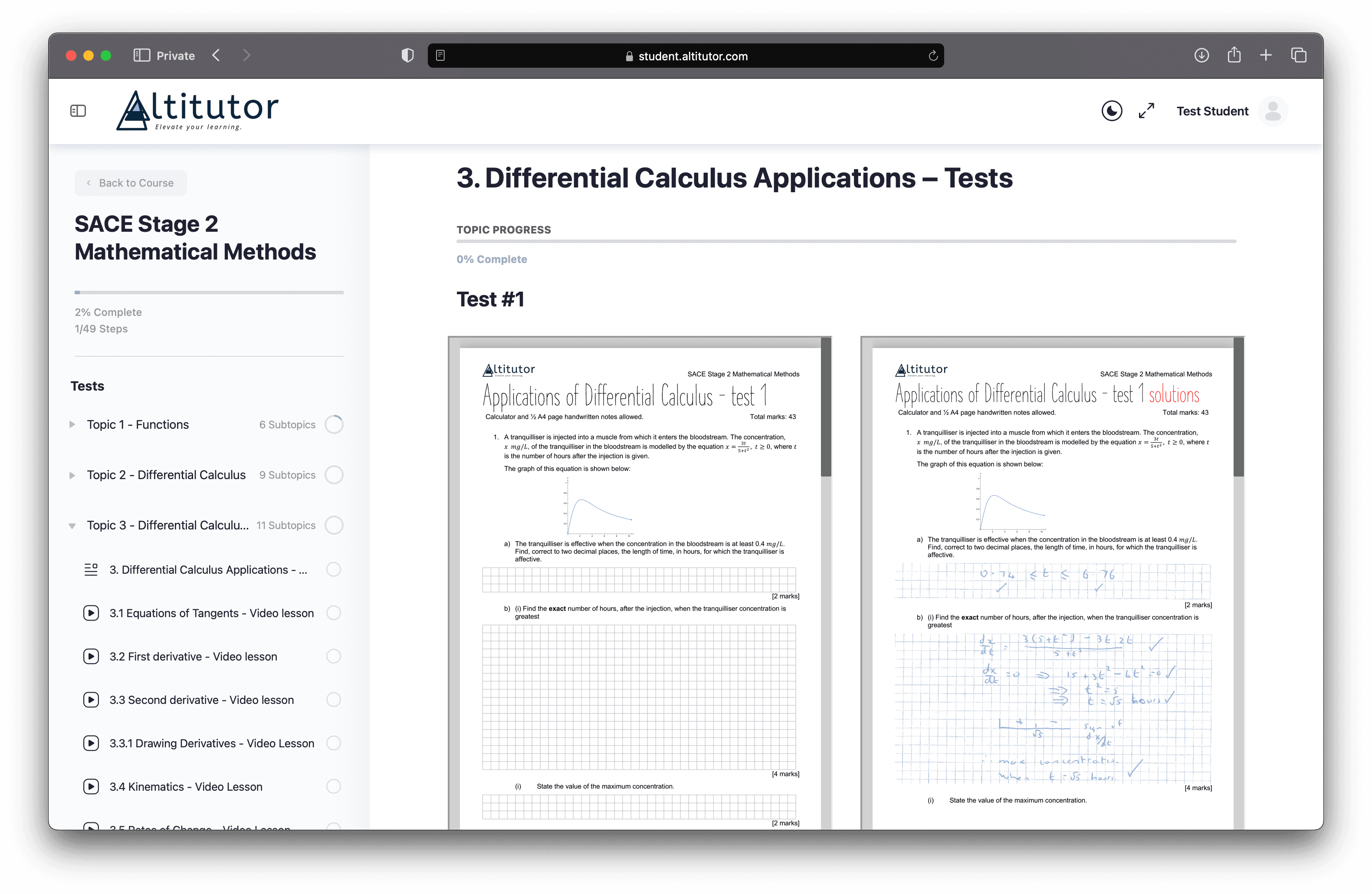 Notes and tests
